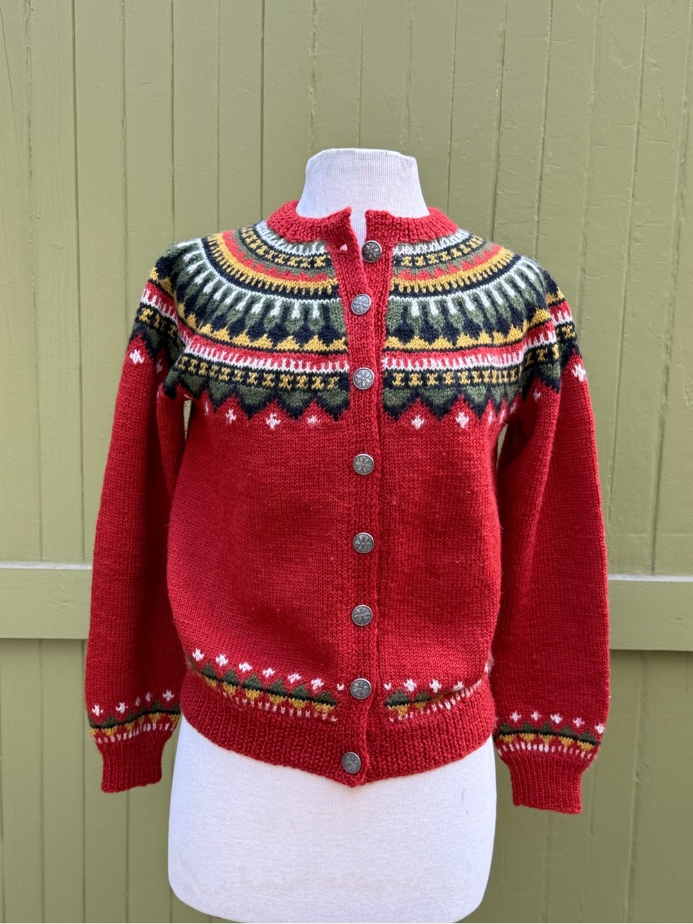 "Original Selbu" Norwegian Fair Isle cardigan - Size L/44